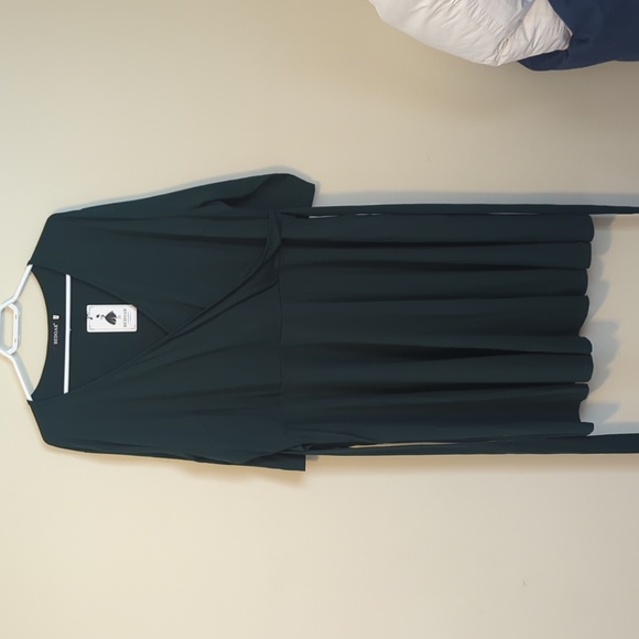 Dark Green Wrap Dress, Brand New with Tags - Picture 1 of 4